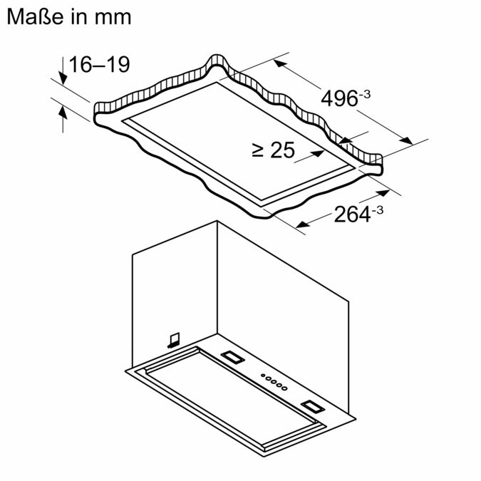 Serie 6 Lüfterbaustein 52 cm Edelstahl DLN56AC50 DLN56AC50-10