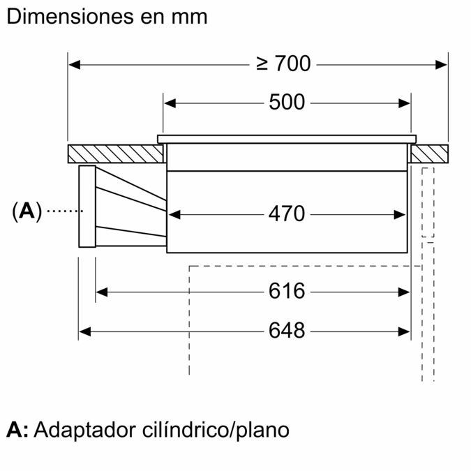 Serie 6 Placa de inducción con extractor integrado 80 cm sin perfiles PVQ811F15E PVQ811F15E-6