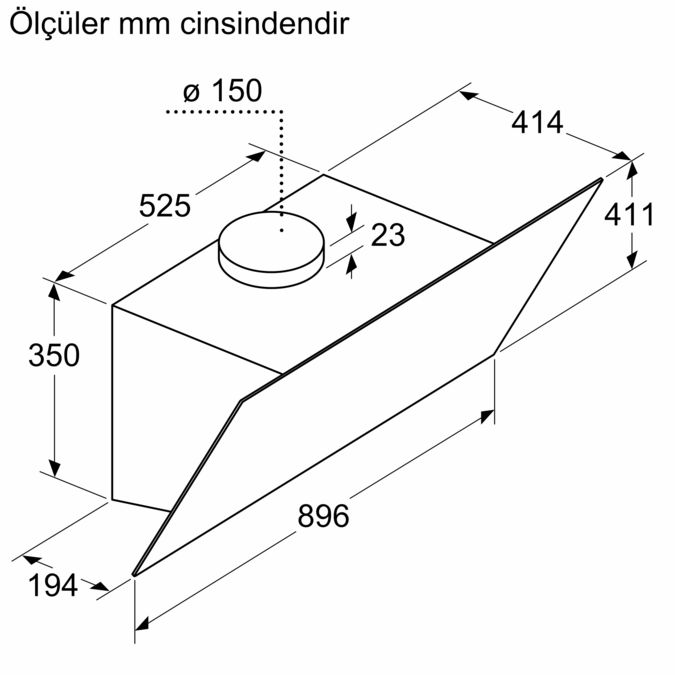 Serie 6 Duvar Tipi Davlumbaz 90 cm Beyaz Cam Yüzey DWK97PJ20T DWK97PJ20T-7