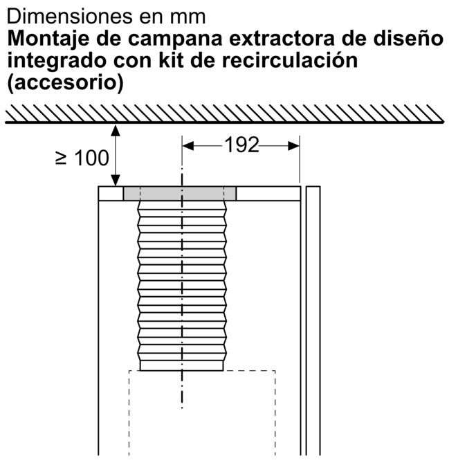 Serie 6 Campana decorativa pared integrada 90 cm Cristal negro, Negro mate DBB97DP60 DBB97DP60-32