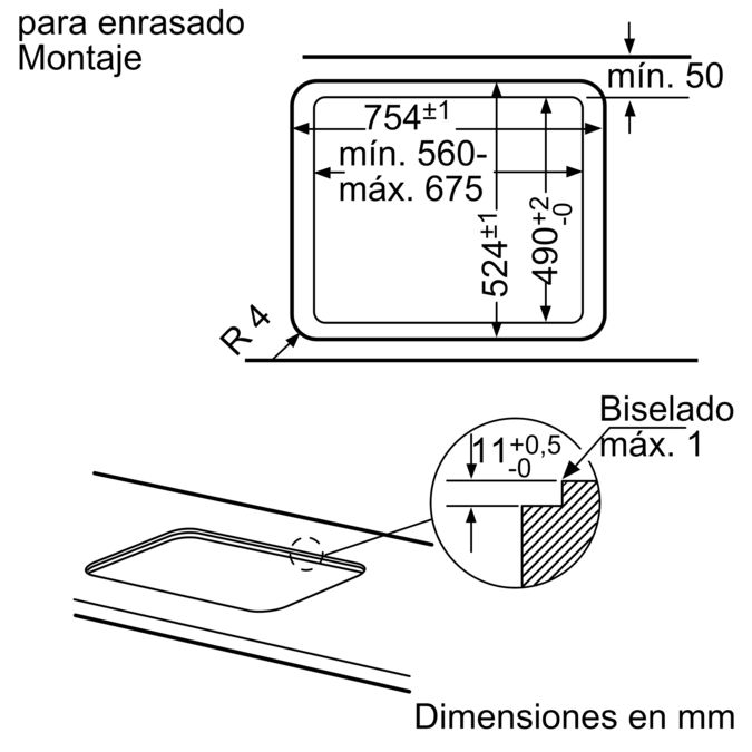 Serie | 8 Encimera a gas 75 cm de ancho piano a filo PCQ875B21E PCQ875B21E-4
