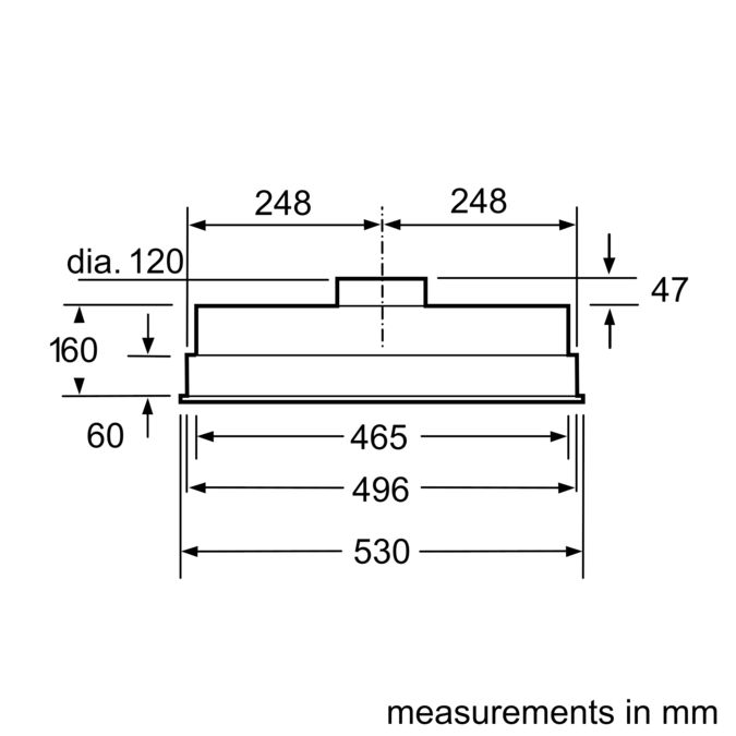 bosch dhl535bgb canopy cooker hood