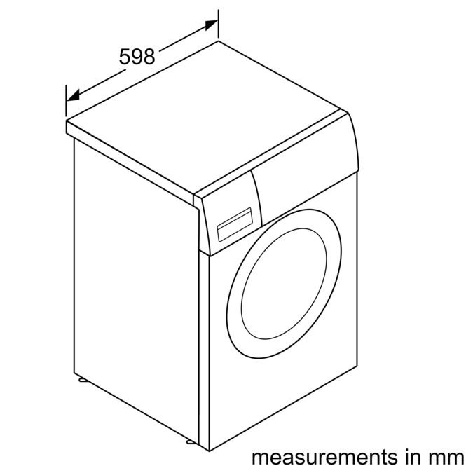 Series 2 washing machine, front loader 6 kg 800 rpm WAB16061IN WAB16061IN-7