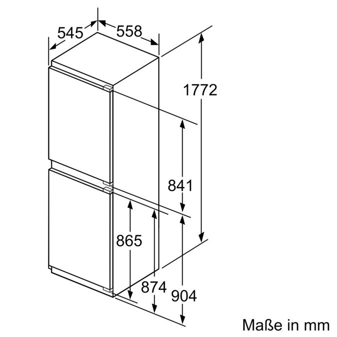 Serie | 6 Einbau-Kühl-Gefrier-Kombination mit Gefrierbereich unten 177.2 x 55.8 cm KIN85AF30 KIN85AF30-15