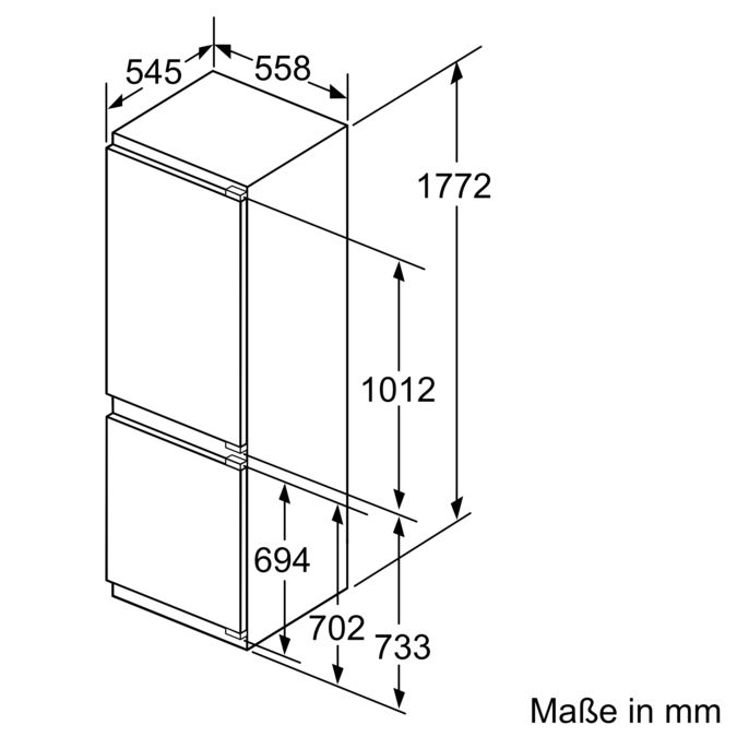 Serie 6 Einbau-Kühl-Gefrier-Kombination mit Gefrierbereich unten 177.2 x 55.8 cm Flachscharnier KIS86AFE0 KIS86AFE0-8