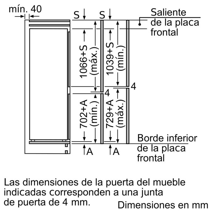 Serie | 6 Frigorífico combinado integrable 177.2 x 55.8 cm KIN86AF30 KIN86AF30-9