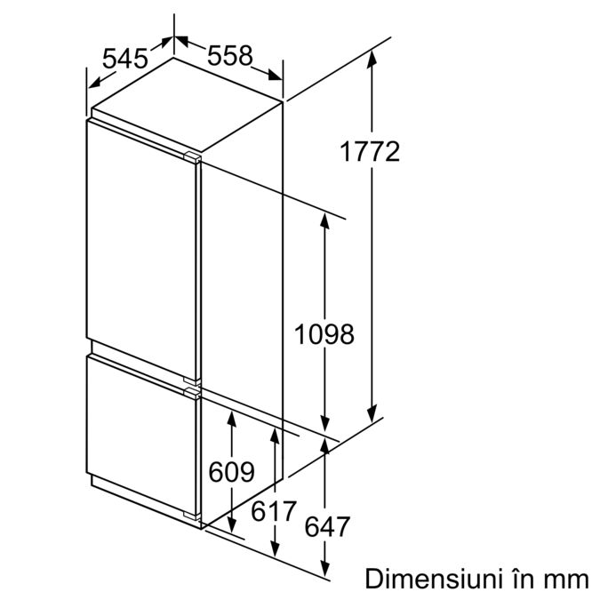 Seria 6 Combină frigorifică încorporabilă 177.2 x 55.8 cm flat hinge KIS87AFE0 KIS87AFE0-7