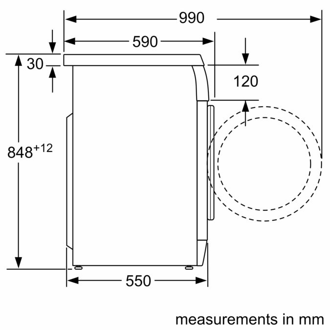 Series 2 washing machine, front loader 6.5 kg 1000 rpm WAE20260IN WAE20260IN-3