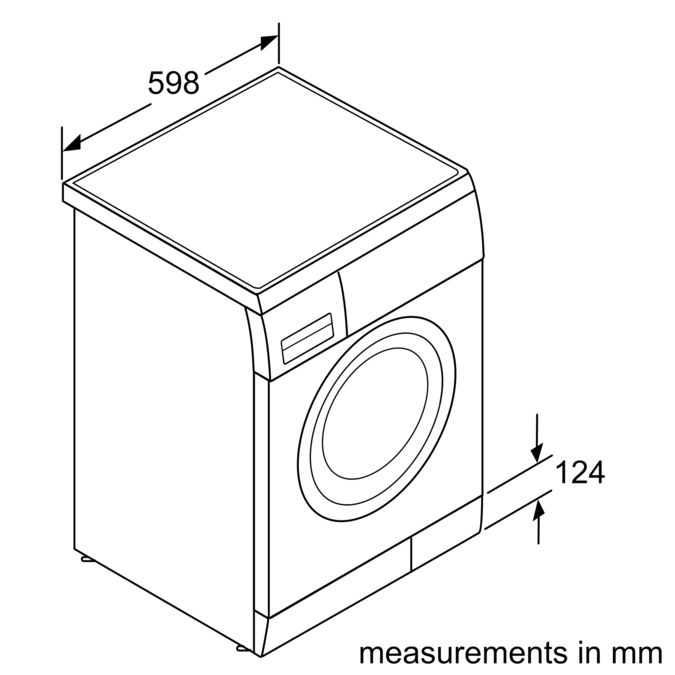 Washing machine, front loader 8 kg 1600 rpm WAS32461GB WAS32461GB-3