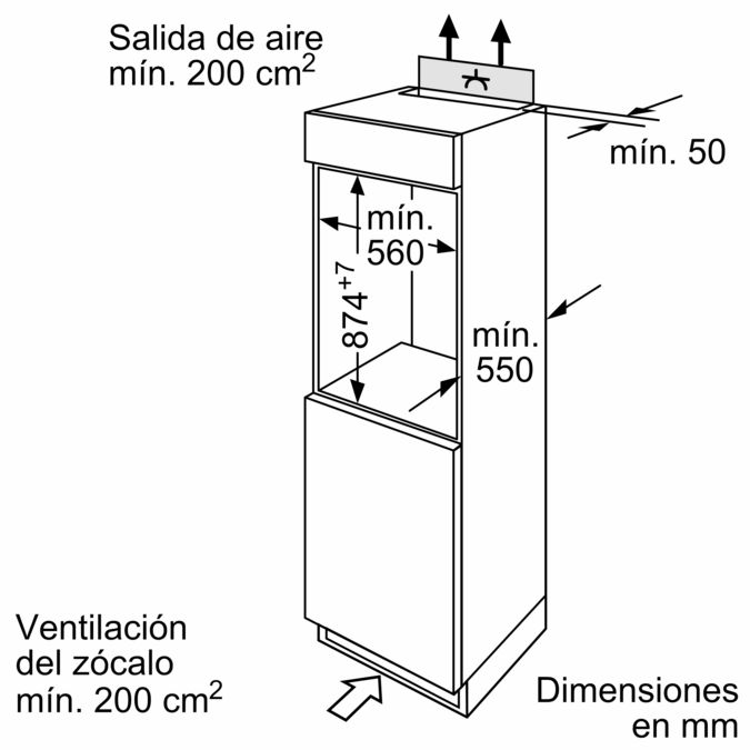 Congelador integrable 87.4 x 54.1 cm Puerta deslizante GID18V00 GID18V00-2
