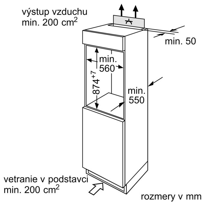 Serie | 2 Zabudovateľná chladnička s mraziacou časťou 88 x 56 cm KIL18V60 KIL18V60-5