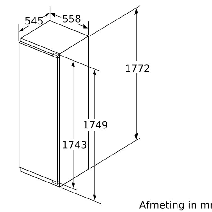 Serie 6 Integreerbare koelkast met diepvriesgedeelte 177.5 x 56 cm SoftClose vlakscharnier KIL82ADE0 KIL82ADE0-7