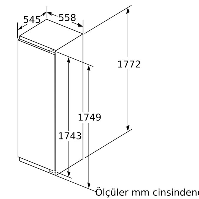 Serie 6 Derin Donduruculu Ankastre Buzdolabı 177.5 x 56 cm softClosing Düz Menteşe KIL82ADE0 KIL82ADE0-7