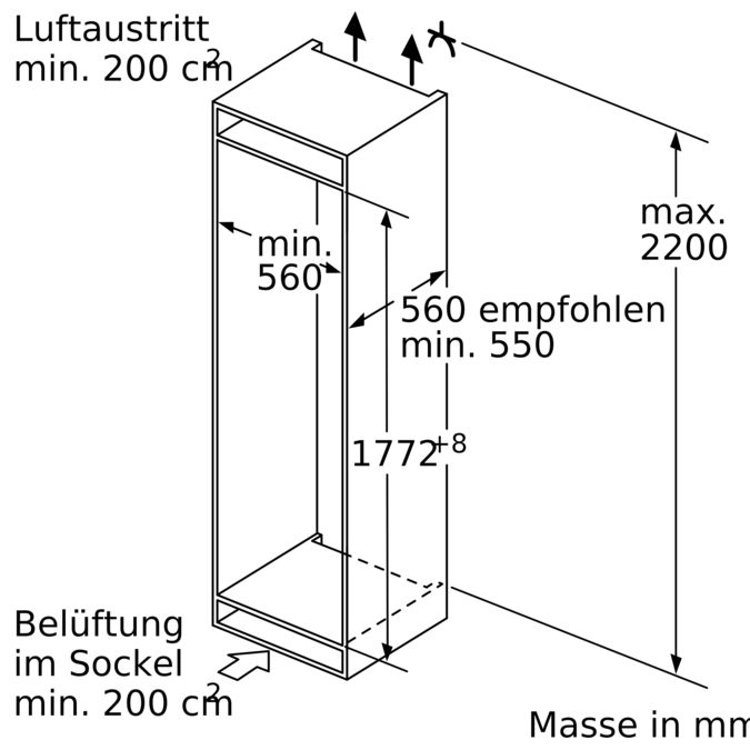Serie | 6 Einbau-Kühlschrank mit Gefrierfach 177.5 x 56 cm KIL82AD40Y KIL82AD40Y-3