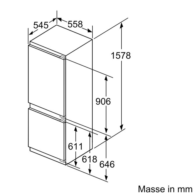 Serie | 6 Einbau-Kühl-Gefrier-Kombination mit Gefrierbereich unten 157.8 x 55.8 cm KIS77AD30H KIS77AD30H-10
