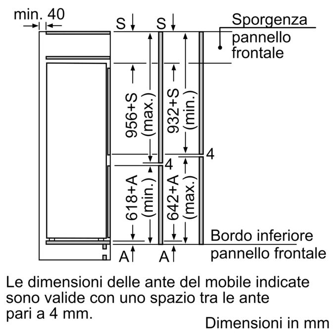 Serie | 6 Frigoriferi combinati con area di congelamento in basso integrabile 157.8 x 55.8 cm KIS77AD40Y KIS77AD40Y-3