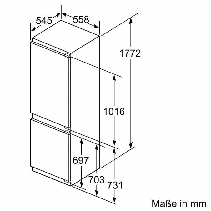 Serie 6 Einbau-Kühl-Gefrier-Kombination mit Gefrierbereich unten 177.2 x 55.8 cm Flachscharnier mit Softeinzug KIS86SDE0 KIS86SDE0-8