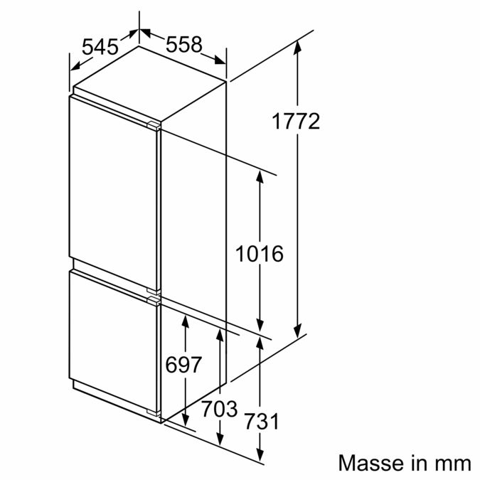 Serie | 6 Einbau-Kühl-Gefrier-Kombination mit Gefrierbereich unten 177.2 x 55.8 cm KIN86HD30Y KIN86HD30Y-2