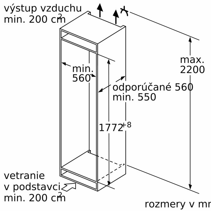 Serie | 6 Zabudovateľná chladnička s mrazničkou dole 177.2 x 55.8 cm KIS86AD40 KIS86AD40-12