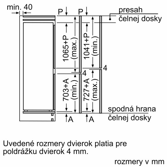 Séria 6 Zabudovateľná chladnička s mrazničkou dole 177.2 x 55.8 cm ploché panty KIN86ADD0 KIN86ADD0-13