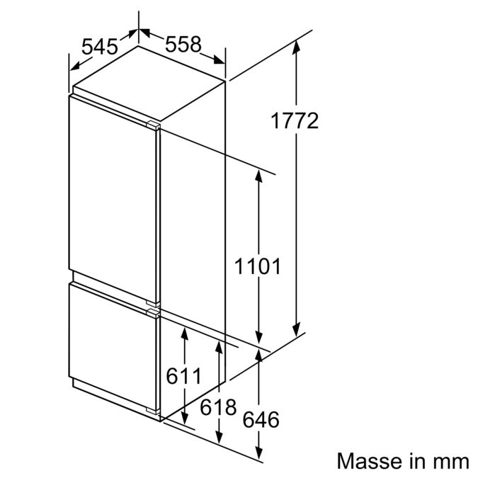 Serie | 6 Einbau-Kühl-Gefrier-Kombination mit Gefrierbereich unten 177.2 x 55.8 cm KIS87AD31H KIS87AD31H-8