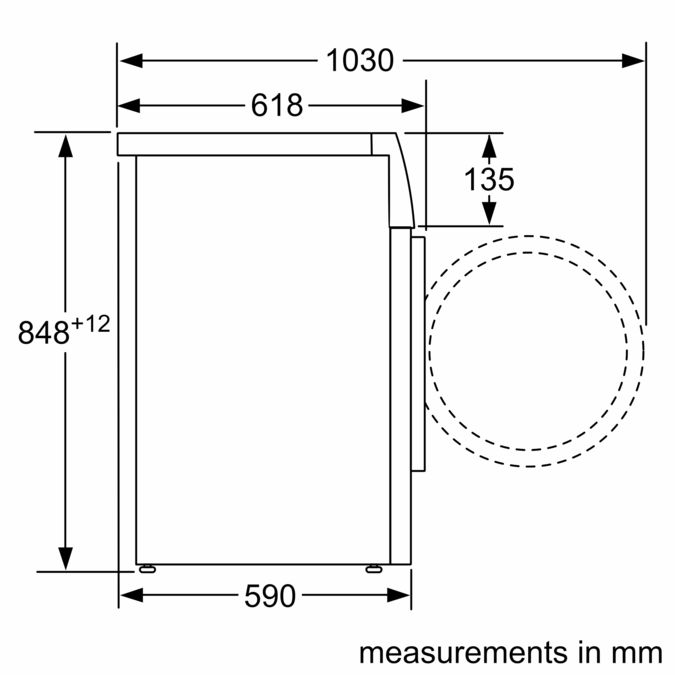 Serie | 6 Washing machine, front loader 9 kg 1400 rpm, Inox-easyclean WAT2840SGB WAT2840SGB-8