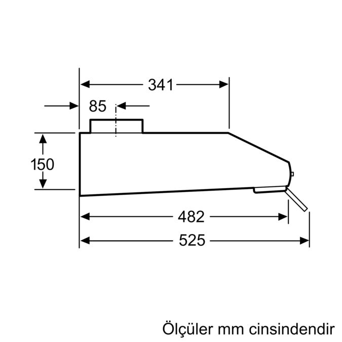 Dolap altına takılan aspiratör DHU665CTR DHU665CTR-5