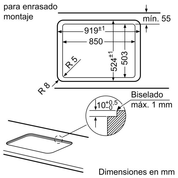 Serie 6 Placa de gas 90 cm Vidrio templado, Negro PPS9A6B90 PPS9A6B90-7