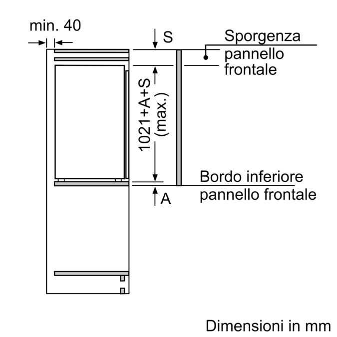 Serie | 6 Frigorifero da incasso con congelatore 102.5 x 56 cm cerniera piatta soft closing KIL32SD30 KIL32SD30-4