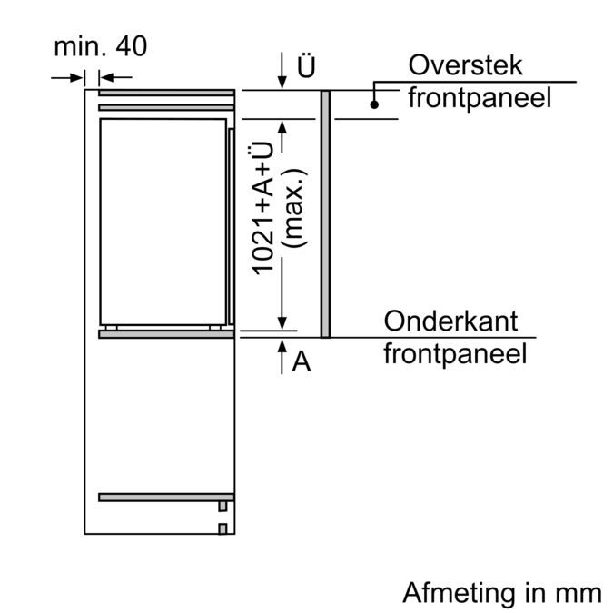 Serie 6 Integreerbare koelkast 102.5 x 56 cm flat hinge KIR31AFF0 KIR31AFF0-6