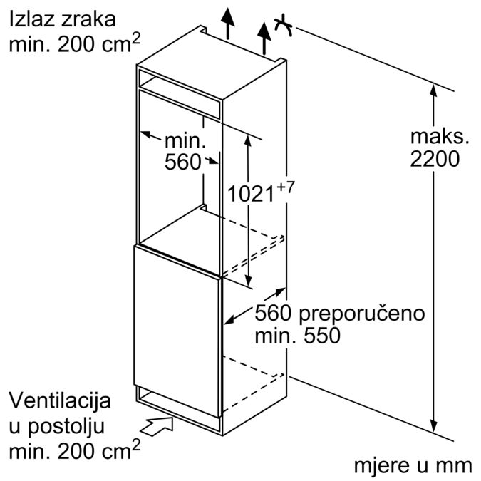 Serie | 6 Ugradbeni hladnjak 102.5 x 56 cm KIR31AF30 KIR31AF30-6