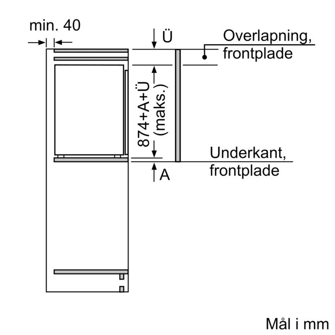 Serie | 6 Integrerbart køleskab 88 x 56 cm KIR21AF30 KIR21AF30-4
