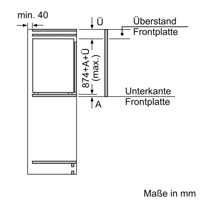 Serie 6 Einbau-Kühlschrank 88 x 56 cm Flachscharnier mit Softeinzug KIR21ADD0 KIR21ADD0-8