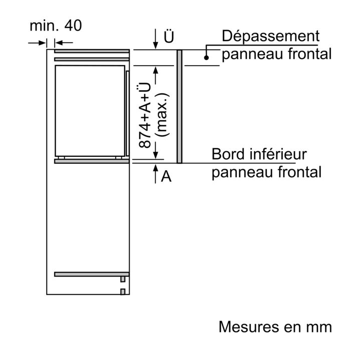 Série 6 Réfrigérateur intégrable 88 x 56 cm KIR21AF30 KIR21AF30-3