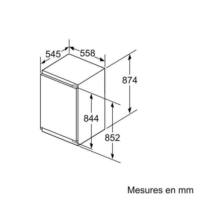 Serie | 6 Réfrigérateur intégrable avec compartiment congélation 88 x 56 cm soft close flat hinge KIL22AD40 KIL22AD40-10