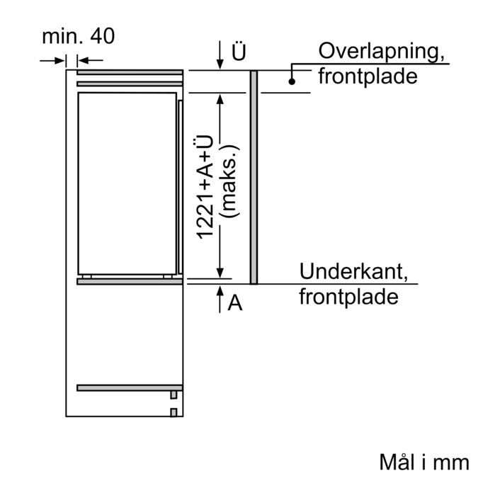 Serie 6 Integrerbart køleskab 122.5 x 56 cm fladhængsel KIR41AFF0 KIR41AFF0-7