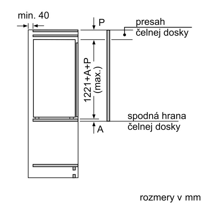 Serie | 8 Zabudovateľná chladnička s mraziacou časťou 122.5 x 56 cm KIF42AF30 KIF42AF30-12
