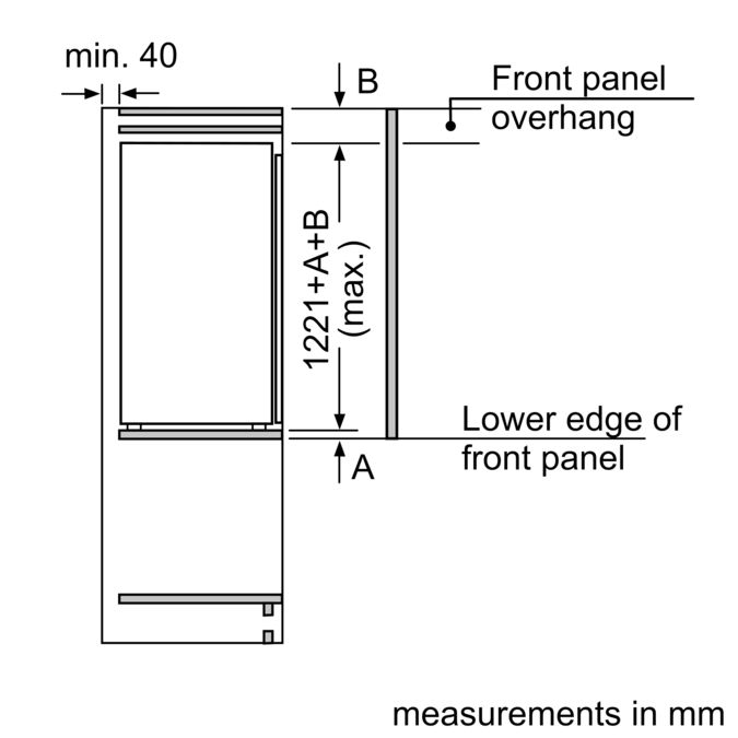 Series 6 嵌入式冷藏櫃 (內置冰格) 122.5 x 56 cm 平鉸鏈 KIL42AFF0K KIL42AFF0K-2