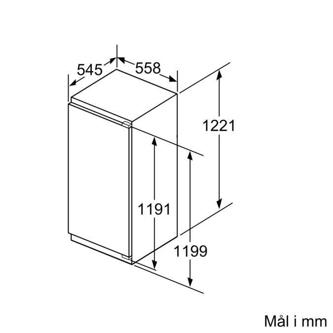Serie 6 Integrerbart køleskab 122.5 x 56 cm fladhængsel KIR41AFF0 KIR41AFF0-9