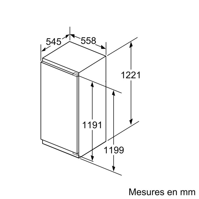 Série 6 Réfrigérateur intégrable 122.5 x 56 cm flat hinge KIR41AF30 KIR41AF30-7