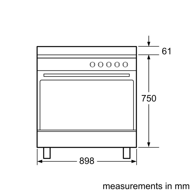 Series 6 Dual fuel range cooker Stainless steel HSB738357A HSB738357A-7