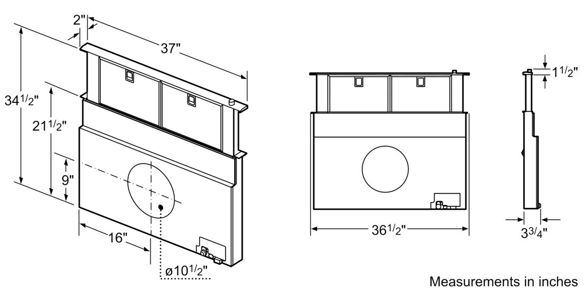 DHD3614UC Downdraft Ventilation Bosch CA