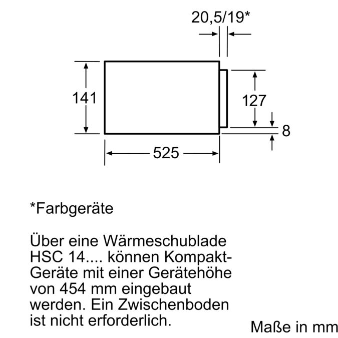 Zubehörschublade Edelstahl 141 mm hoch HSC140A51 HSC140A51-8
