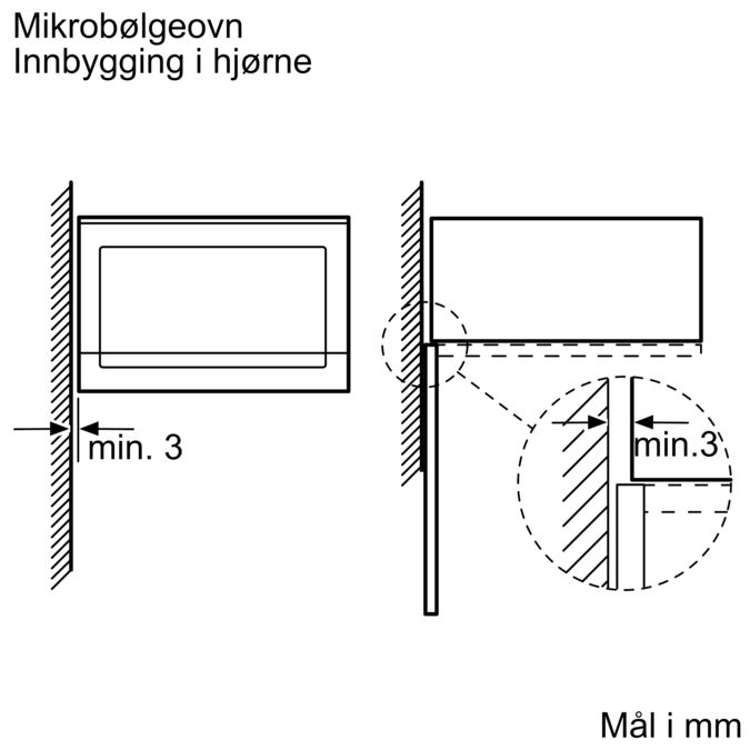 Serie 6 Mikrobølgeovn til innbygging 59 x 38 cm Sort BFL554MB0 BFL554MB0-7