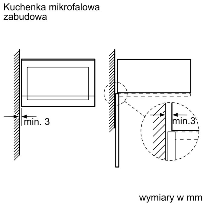 Seria 6 Kuchenka mikrofalowa do zabudowy 59 x 38 cm Stal szlachetna BEL554MS0 BEL554MS0-8