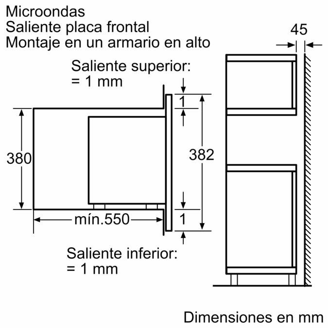 Serie 8 Microondas integrable Acero inoxidable HMT85GR53 HMT85GR53-6