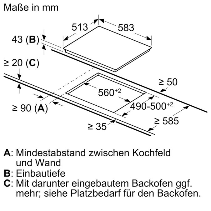 Serie 4 Elektro-Kochfeld 60 cm herdgesteuert, Schwarz, Mit Rahmen aufliegend NKN645GA2E NKN645GA2E-6