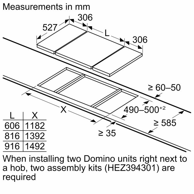 PIB375FB1E Domino hob, induction