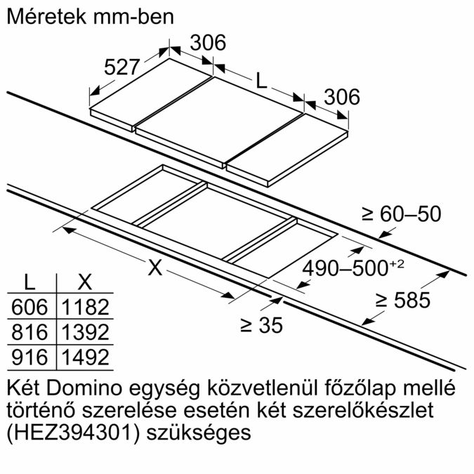 Serie | 6 Domino főzőlap, üvegkerámia 30 cm PKF375FB1E PKF375FB1E-8
