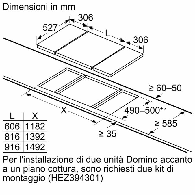 Serie 2 Piano cottura elettrico domino 30 cm con profili PKF375CA1C PKF375CA1C-5